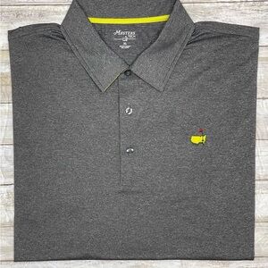 Masters Tech XL Men's Polo Grey with Lime Green Accents from Augusta National